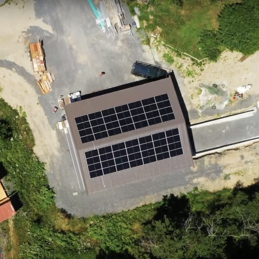 Overhead shot of solar at The Exchange