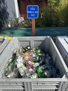 Recycle glass at The Exchange.