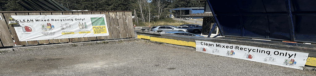 Mixed recycling bins
