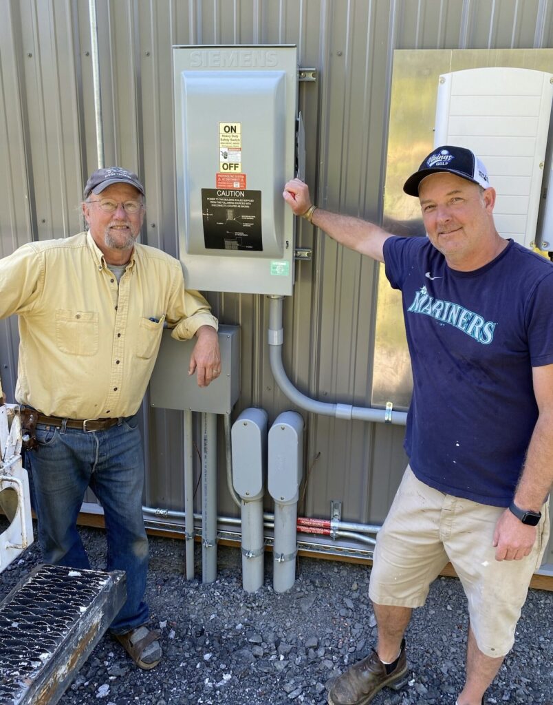 Mark & Pete flip the switch Solar at The Exchange